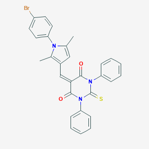 5-{[1-(4-bromophenyl)-2,5-dimethyl-1H-pyrrol-3-yl]methylene}-1,3-diphenyl-2-thioxodihydro-4,6(1H,5H)-pyrimidinedione