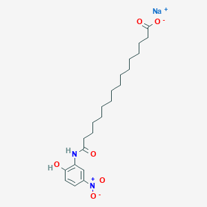 molecular formula C₂₂H₃₅N₂NaO₄ B041545 Sodium N-(2-hydroxy-5-nitrophenyl)palmitamidate CAS No. 60301-88-4