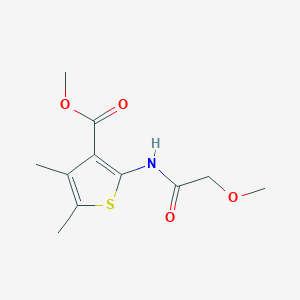 molecular formula C11H15NO4S B4154507 methyl 2-[(methoxyacetyl)amino]-4,5-dimethyl-3-thiophenecarboxylate 