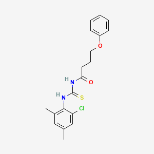 molecular formula C19H21ClN2O2S B4154568 N-{[(2-chloro-4,6-dimethylphenyl)amino]carbonothioyl}-4-phenoxybutanamide 