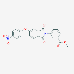 molecular formula C22H14N2O7 B415461 METHYL 3-[5-(4-NITROPHENOXY)-1,3-DIOXO-2,3-DIHYDRO-1H-ISOINDOL-2-YL]BENZOATE 