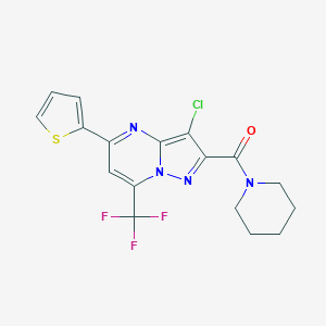 [3-Chloro-5-(2-thienyl)-7-(trifluoromethyl)pyrazolo[1,5-a]pyrimidin-2-yl](piperidino)methanone