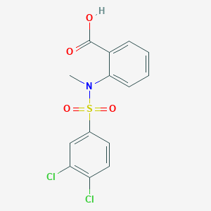 molecular formula C14H11Cl2NO4S B4154737 2-[[(3,4-dichlorophenyl)sulfonyl](methyl)amino]benzoic acid 