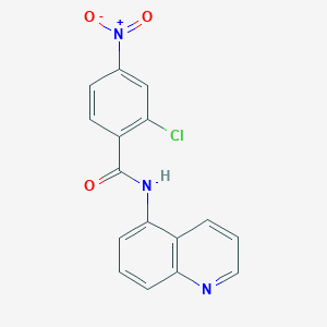 molecular formula C16H10ClN3O3 B4154799 2-chloro-4-nitro-N-5-quinolinylbenzamide 