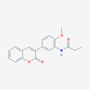 molecular formula C19H17NO4 B4154823 N-[2-methoxy-5-(2-oxo-2H-chromen-3-yl)phenyl]propanamide 