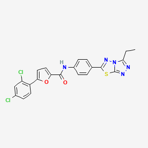 molecular formula C22H15Cl2N5O2S B4154904 5-(2,4-dichlorophenyl)-N-[4-(3-ethyl[1,2,4]triazolo[3,4-b][1,3,4]thiadiazol-6-yl)phenyl]-2-furamide 