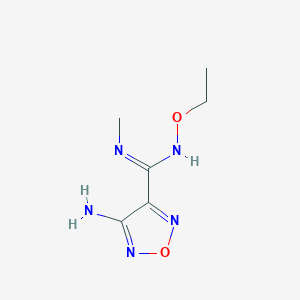 molecular formula C6H11N5O2 B415493 4-amino-N'-ethoxy-N-methyl-1,2,5-oxadiazole-3-carboximidamide 