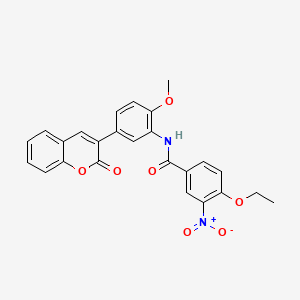 molecular formula C25H20N2O7 B4154955 4-ethoxy-N-[2-methoxy-5-(2-oxo-2H-chromen-3-yl)phenyl]-3-nitrobenzamide 
