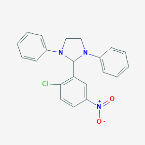 molecular formula C21H18ClN3O2 B415512 2-(2-Chloro-5-nitrophenyl)-1,3-diphenylimidazolidine 