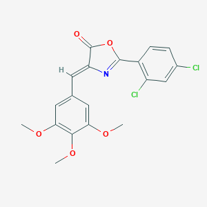 molecular formula C19H15Cl2NO5 B415535 2-(2,4-dichlorophenyl)-4-(3,4,5-trimethoxybenzylidene)-1,3-oxazol-5(4H)-one 