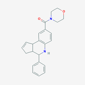 molecular formula C23H24N2O2 B415693 8-(4-Morpholinylcarbonyl)-4-phenyl-3a,4,5,9b-tetrahydro-3H-cyclopenta[c]quinoline 