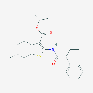 Isopropyl 6-methyl-2-[(2-phenylbutanoyl)amino]-4,5,6,7-tetrahydro-1-benzothiophene-3-carboxylate