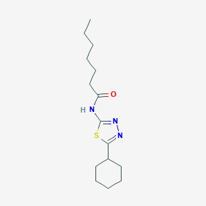 N-(5-cyclohexyl-1,3,4-thiadiazol-2-yl)heptanamide