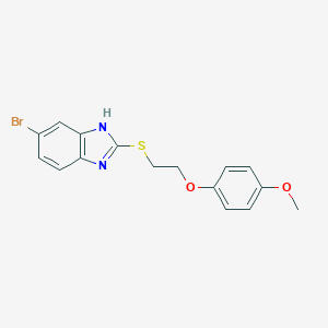 6-bromo-2-{[2-(4-methoxyphenoxy)ethyl]sulfanyl}-1H-benzimidazole