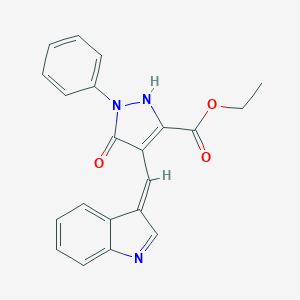 ethyl 4-(1H-indol-3-ylmethylene)-5-oxo-1-phenyl-4,5-dihydro-1H-pyrazole-3-carboxylate
