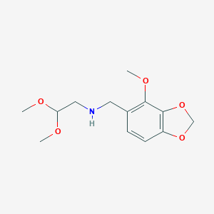 molecular formula C13H19NO5 B041578 N-(2,2-Dimethoxyethyl)-4-methoxy-1,3-benzodioxole-5-methanamine CAS No. 108460-85-1