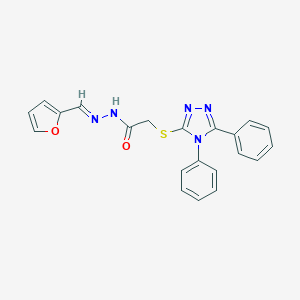 2-[(4,5-diphenyl-4H-1,2,4-triazol-3-yl)sulfanyl]-N'-(2-furylmethylene)acetohydrazide