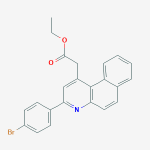 molecular formula C23H18BrNO2 B415782 Ethyl 2-[3-(4-bromophenyl)benzo[f]quinolin-1-yl]acetate 