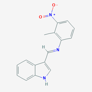 3-[({3-nitro-2-methylphenyl}imino)methyl]-1H-indole