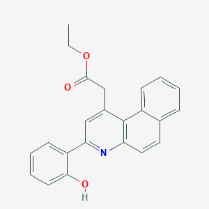 molecular formula C23H19NO3 B415788 ethyl [3-(2-hydroxyphenyl)benzo[f]quinolin-1-yl]acetate 