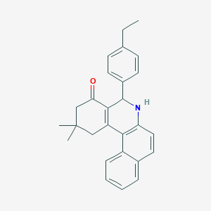 5-(4-Ethylphenyl)-2,2-dimethyl-1,3,5,6-tetrahydrobenzo[a]phenanthridin-4-one
