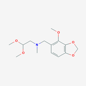 molecular formula C14H21NO5 B041580 2,2-dimethoxy-N-[(4-methoxy-1,3-benzodioxol-5-yl)methyl]-N-methylethanamine CAS No. 108261-02-5