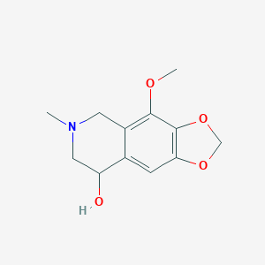 molecular formula C12H15NO4 B041581 5,6,7,8-四氢-4-甲氧基-6-甲基-1,3-二氧杂环[4,5-g]异喹啉-8-醇 CAS No. 108261-07-0