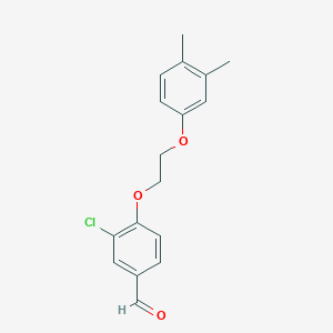 molecular formula C17H17ClO3 B4158157 3-chloro-4-[2-(3,4-dimethylphenoxy)ethoxy]benzaldehyde 
