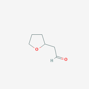 molecular formula C6H10O2 B041584 2-(氧杂环丁烷-2-基)乙醛 CAS No. 20005-32-7