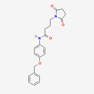 molecular formula C21H22N2O4 B4158401 4-(2,5-dioxopyrrolidin-1-yl)-N-(4-phenylmethoxyphenyl)butanamide 