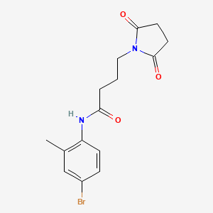 molecular formula C15H17BrN2O3 B4158406 N-(4-bromo-2-methylphenyl)-4-(2,5-dioxopyrrolidin-1-yl)butanamide 