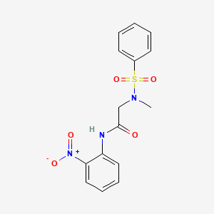 molecular formula C15H15N3O5S B4158437 N~2~-methyl-N~1~-(2-nitrophenyl)-N~2~-(phenylsulfonyl)glycinamide 