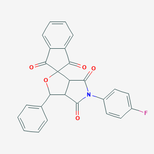B415850 5-(4-fluorophenyl)-1-phenylspiro[3a,6a-dihydro-1H-furo[3,4-c]pyrrole-3,2'-indene]-1',3',4,6-tetrone CAS No. 327100-63-0