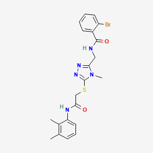 molecular formula C21H22BrN5O2S B4158716 2-bromo-N-{[5-({2-[(2,3-dimethylphenyl)amino]-2-oxoethyl}sulfanyl)-4-methyl-4H-1,2,4-triazol-3-yl]methyl}benzamide 