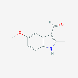 molecular formula C11H11NO2 B041588 5-Methoxy-2-methyl-1H-indole-3-carbaldehyde CAS No. 6260-86-2