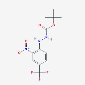 molecular formula C12H14F3N3O4 B4159522 tert-butyl N-[2-nitro-4-(trifluoromethyl)anilino]carbamate 
