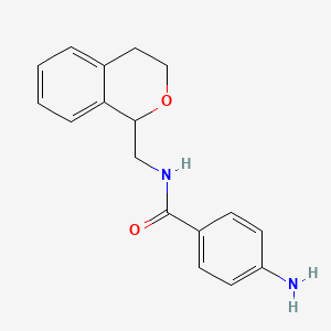molecular formula C17H18N2O2 B4159547 4-amino-N-(3,4-dihydro-1H-isochromen-1-ylmethyl)benzamide 