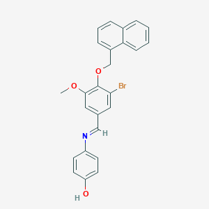 4-{[3-Bromo-5-methoxy-4-(1-naphthylmethoxy)benzylidene]amino}phenol