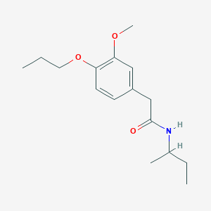 molecular formula C16H25NO3 B4159619 N-butan-2-yl-2-(3-methoxy-4-propoxyphenyl)acetamide 