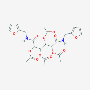 molecular formula C24H28N2O12 B4159743 [2,4,5-Triacetyloxy-1,6-bis(furan-2-ylmethylamino)-1,6-dioxohexan-3-yl] acetate 