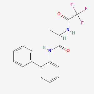 molecular formula C17H15F3N2O2 B4159761 N-biphenyl-2-yl-N~2~-(trifluoroacetyl)alaninamide 