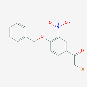 molecular formula C15H12BrNO4 B041599 1-(4-(苄氧基)-3-硝基苯基)-2-溴乙酮 CAS No. 43229-01-2
