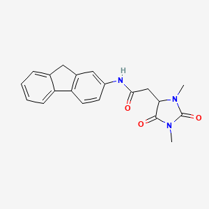 molecular formula C20H19N3O3 B4159906 2-(1,3-dimethyl-2,5-dioxoimidazolidin-4-yl)-N-(9H-fluoren-2-yl)acetamide 