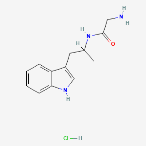 molecular formula C13H18ClN3O B4159930 2-amino-N-[1-(1H-indol-3-yl)propan-2-yl]acetamide;hydrochloride 