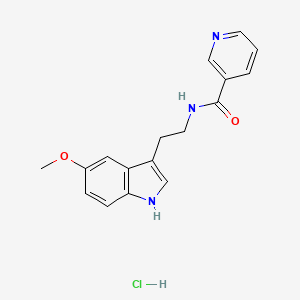 molecular formula C17H18ClN3O2 B4159965 N-[2-(5-methoxy-1H-indol-3-yl)ethyl]pyridine-3-carboxamide;hydrochloride 