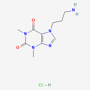 molecular formula C10H16ClN5O2 B4159983 7-(3-Aminopropyl)-1,3-dimethylpurine-2,6-dione;hydrochloride 
