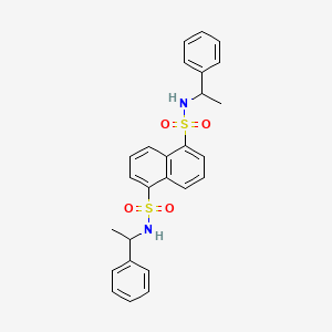 molecular formula C26H26N2O4S2 B4160261 N,N'-bis(1-phenylethyl)naphthalene-1,5-disulfonamide 