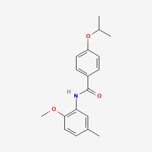 molecular formula C18H21NO3 B4160269 N-(2-methoxy-5-methylphenyl)-4-propan-2-yloxybenzamide 
