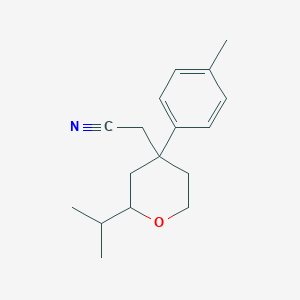 molecular formula C17H23NO B4160304 [2-isopropyl-4-(4-methylphenyl)tetrahydro-2H-pyran-4-yl]acetonitrile 