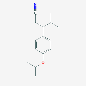 molecular formula C15H21NO B4160306 3-(4-isopropoxyphenyl)-4-methylpentanenitrile 